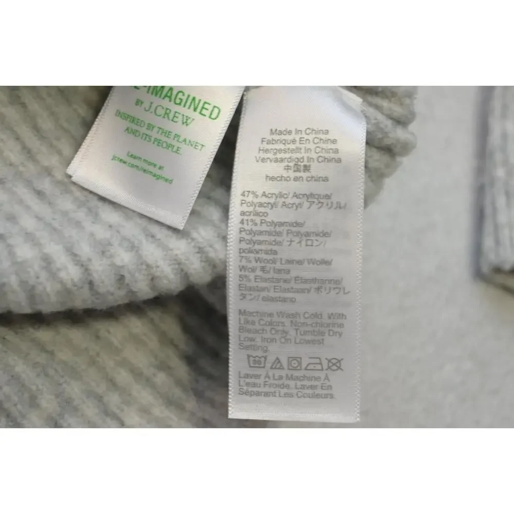 J Crew Turtleneck Sweater Acrylic‎ Blend Pullover Gray Casual Womens Size Small